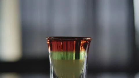 Multicolored shot at a bar Stock Footage 274627221