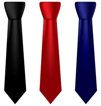 Multicolored silk ties set Stock Illustration