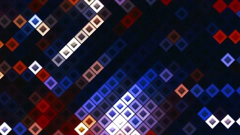 Multicolored small box cubes random geometric background. Motion. Abstract Stock Footage 164998860