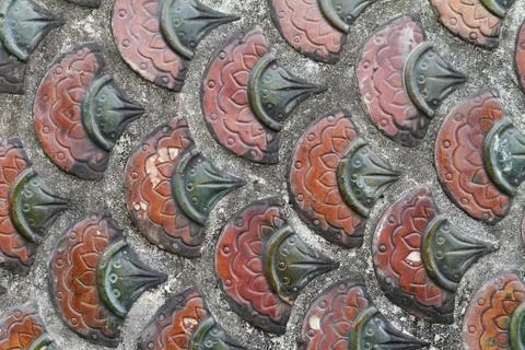 Multicolored small tiles abstract pattern Stock Illustration