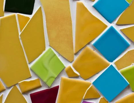 Multicolored small tiles abstract pattern background Foto stock