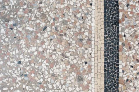 Multicolored small tiles abstract pattern background Stock Photos