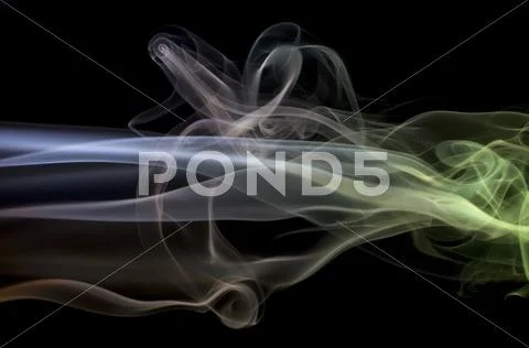 Multicolored smoke detail Stock Illustration