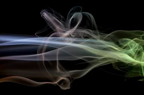 Multicolored smoke detail Stock Illustration