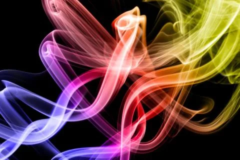 Multicolored smoke Stock Photos