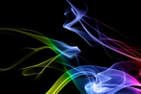 Multicolored smoke Foto stock