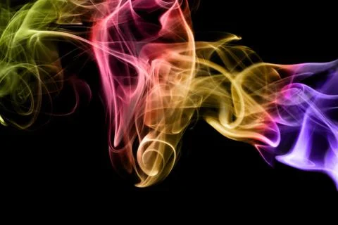 Multicolored smoke Stock Photos