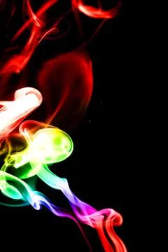 Multicolored smoke Stock Photos