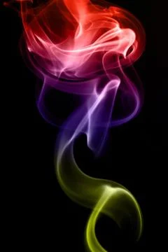 Multicolored smoke Stock Photos