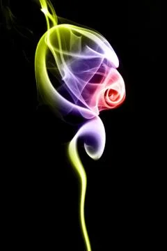 Multicolored smoke Stock Photos