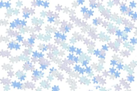 Multicolored snowflakes. White isolate. Stock Photos