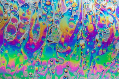 Multicolored soap bubble abstract background Stock Photos