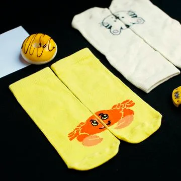 Multicolored socks. Socks of different colors. Stock Photos