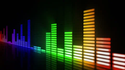 Multicolored sound bar equalizer. Loopable. Stock-Footage 26443862