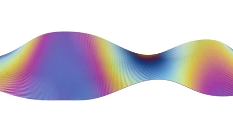 A multicolored sound wave moves on a white background.Seamless loop. Stock Footage 141659643