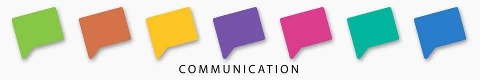 Multicolored speech bubble icons. flag icon. The concept of communication, th Stock Illustration