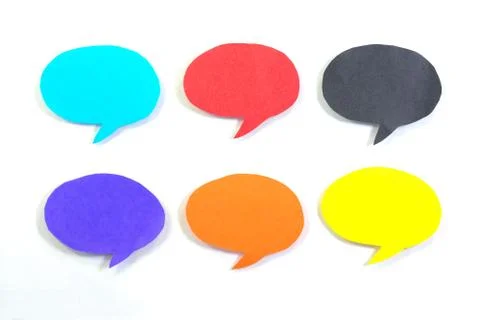 Multicolored speech bubble Stock Photos