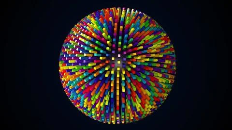 Multicolored sphere lines Multicolored sphere lines. Computer generated 3d... Stock Photos