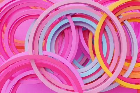 Multicolored spinning circles, speed, motion effect, circular waves, thunder  Stock Illustration