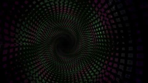 Multicolored spiral pattern on black background. Stock Footage 340035870