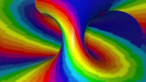 Multicolored spiral shape, computer generated. 3d rendering abstract rainbow 스톡 일러스트