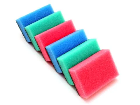 Multicolored sponges Stock Photos