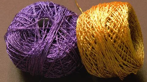 Multicolored spools of cotton thread Stock Photos