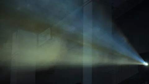 Multicolored spotlight of scene lights in the dark 스톡 동영상 171594616