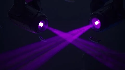 Multicolored Spotlights in the Club Stock Footage 64620751