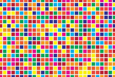 Multicolored square grid pattern background Stock Illustration