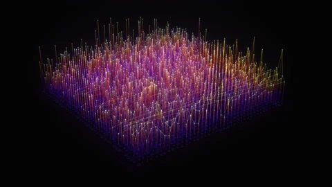 Multicolored squared rotation big data dots information technology generated Stock Footage 196107454