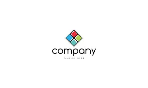 Multicolored squares logo Stock Illustration