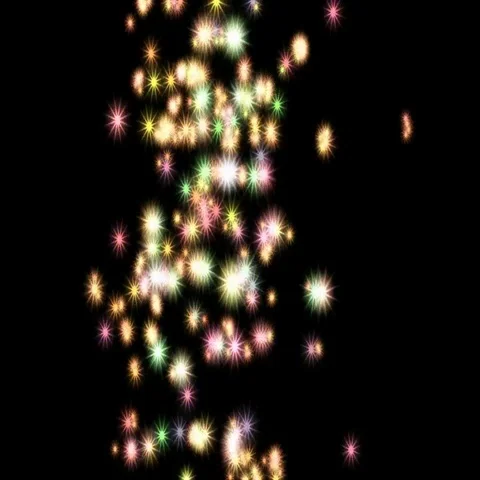 Multicolored star blinking in the black space Stock Footage 69508763