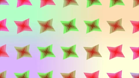 Multicolored Star Pattern Flowing on Pastel Gradient Background Stock Footage 340371065