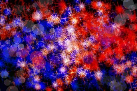 Multicolored star shape and blurry abstract background. Illustrazione stock