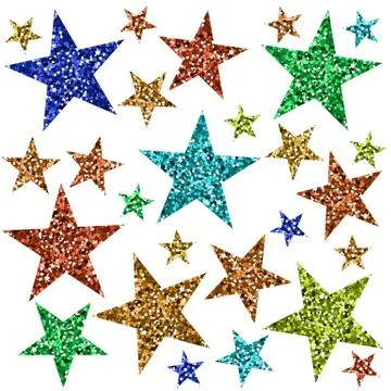 Multicolored stars. Stock Illustration