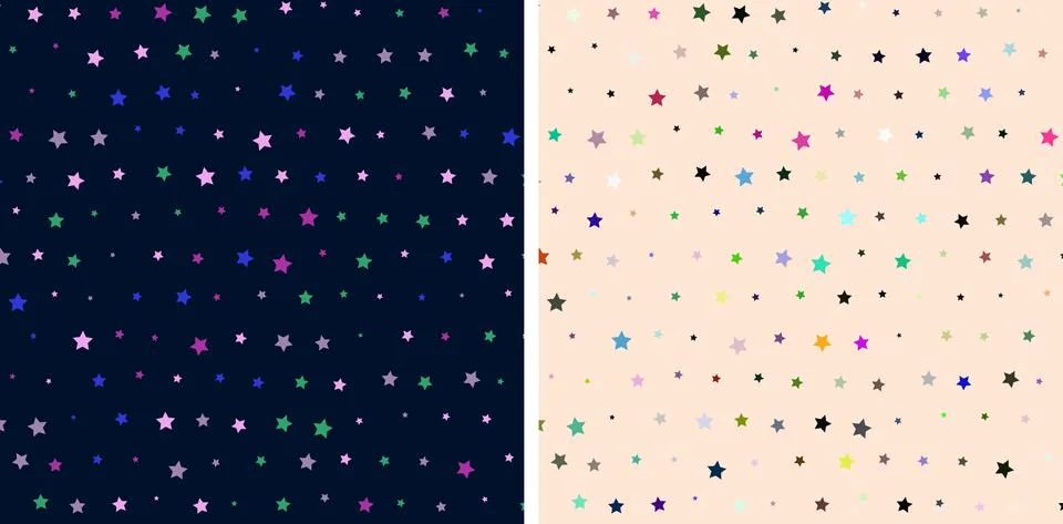 Multicolored Stars Pattern Background Wallpaper Stock Illustration