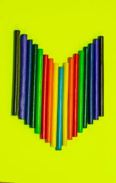 Multicolored sticks Stock Photos