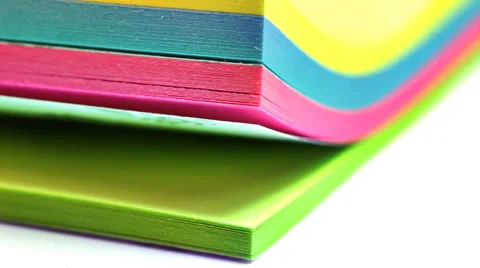 Multicolored Sticky Notes Stock Footage 48423232