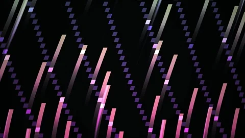 Multicolored streaks on black background with pixelated dots. Stock Footage 336702915