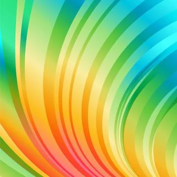 Multicolored striped curved background Stock Illustration