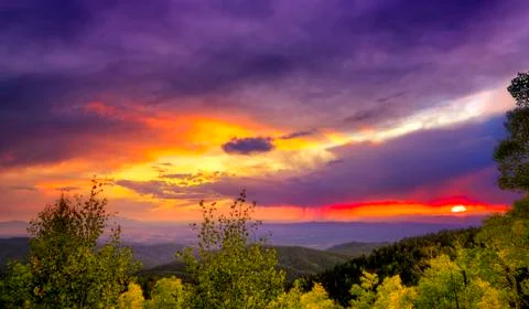 Multicolored Sunset Stock Photos