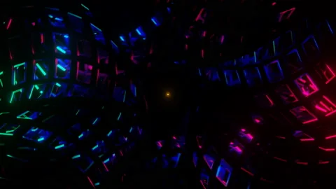 Multicolored surreal and hypnotic pattern on seamless VJ loop Stock Footage 239093411