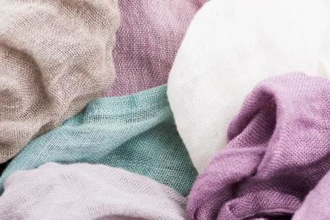 Multicolored textile with violet tones and colorful accents and rich, detaile Stock Photos