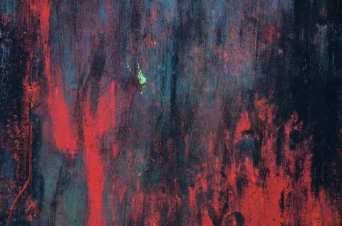 Multicolored texture with abstract brush strokes. Dark red background brush s Stock Photos