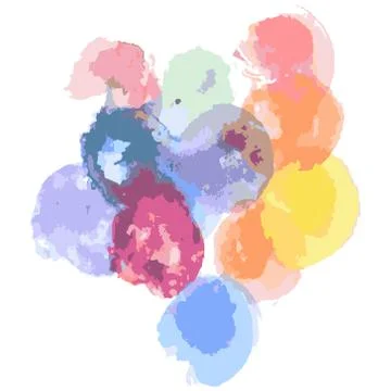 Multicolored texture of watercolor Stock Illustration