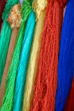 Multicolored thread background Stock Photos