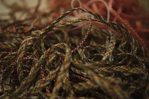 Multicolored threads for creative handwork Stock Photos