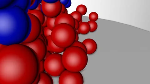 Multicolored three-dimensional balls are jumping against a white background. 3D  Stock Footage 95070719