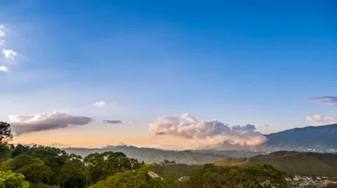 Multicolored time lapse sequence from day to night showing city lights Stock Footage 58660558